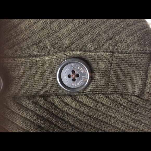 Ralph Lauren Olive Button-Neck Sweater - Picture 5 of 6